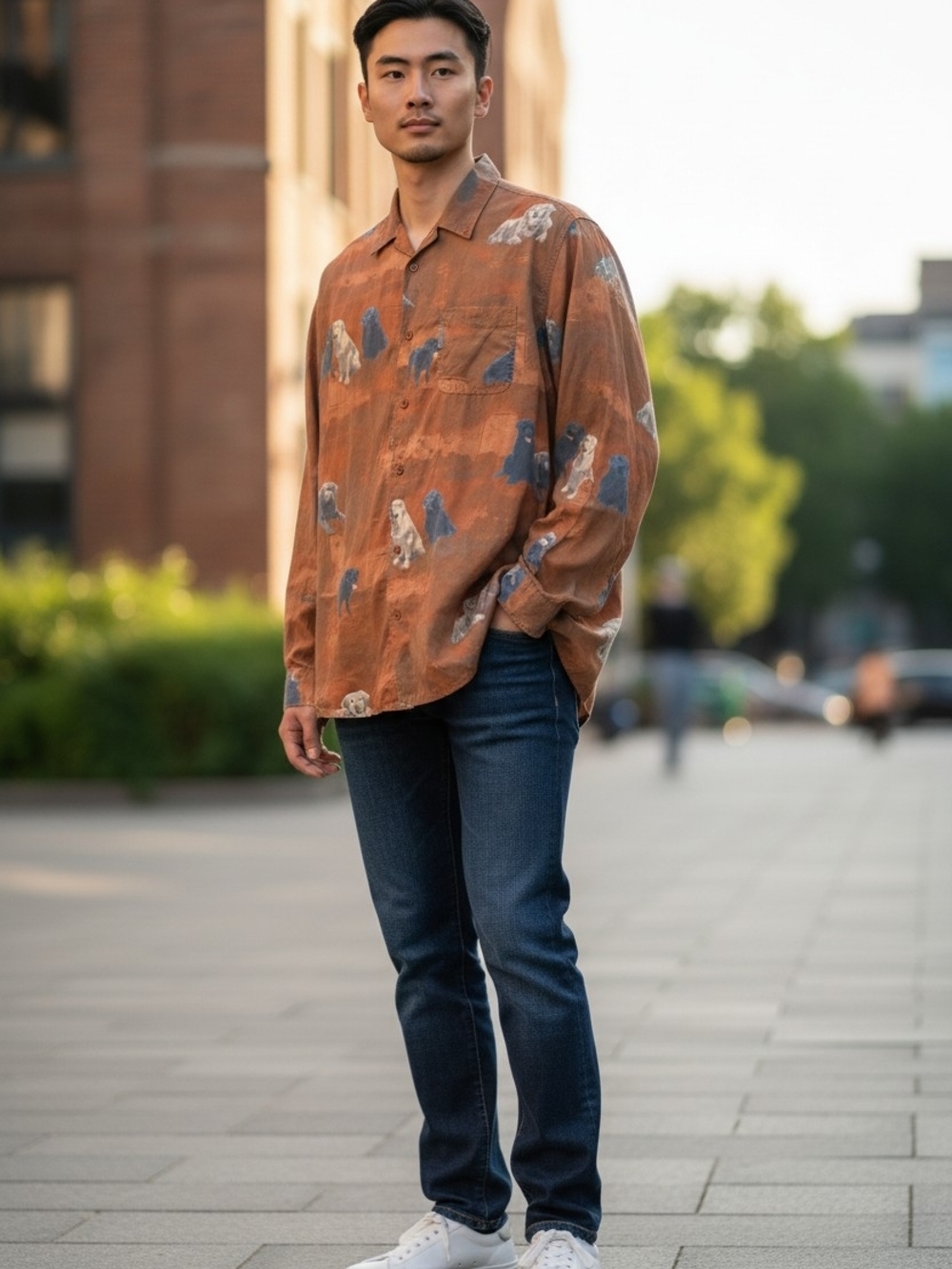 Columbia Men's Burnt Orange Shirt Jacket